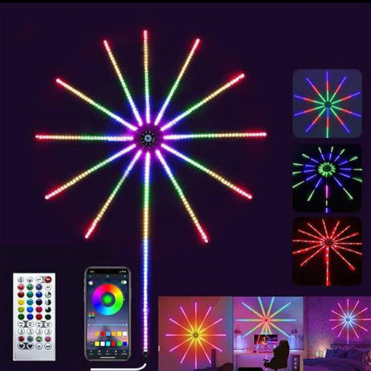 Luces Led de fuegos artificiales